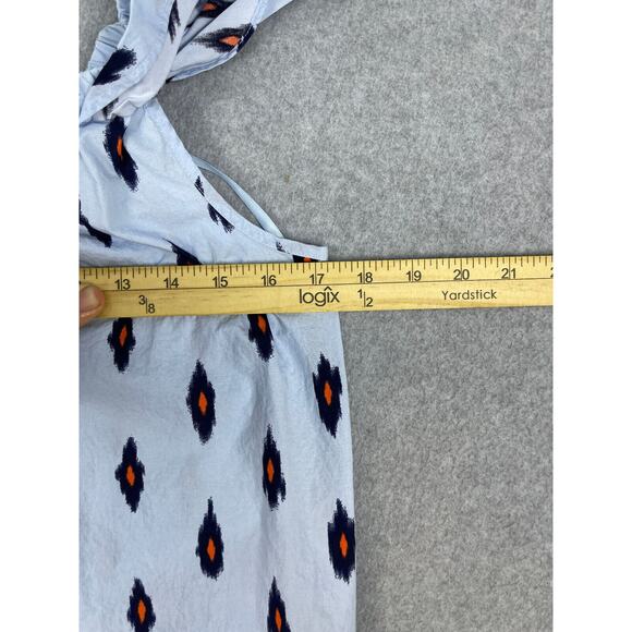 J Crew A Line Dress Women's S Light Blue Animal Print Sleeveless Knee Length - Picture 4 of 10